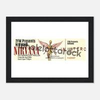 Nirvana Concert Ticket Poster – Framed Tribute to Dublin 1994 Gig