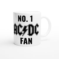 N0 1 Dad  N0 1 AC/DC Fan White 11oz Ceramic Mug