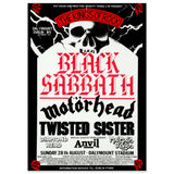 Black Sabbath Dalymount Stadium Dublin Ireland 1983 Classic Semi-Glossy Paper Poster