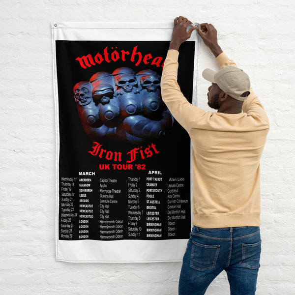 Motorhead Iron Fist UK Tour 1982 Flag