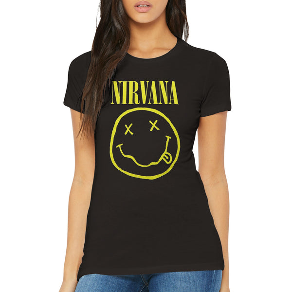 1991 Nirvana Smiley Premium Womens Crewneck T-shirt