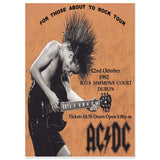 AC/DC RDS SIMMONS COURT DUBLIN IRELAND 1982 Classic Semi-Glossy Paper Poster