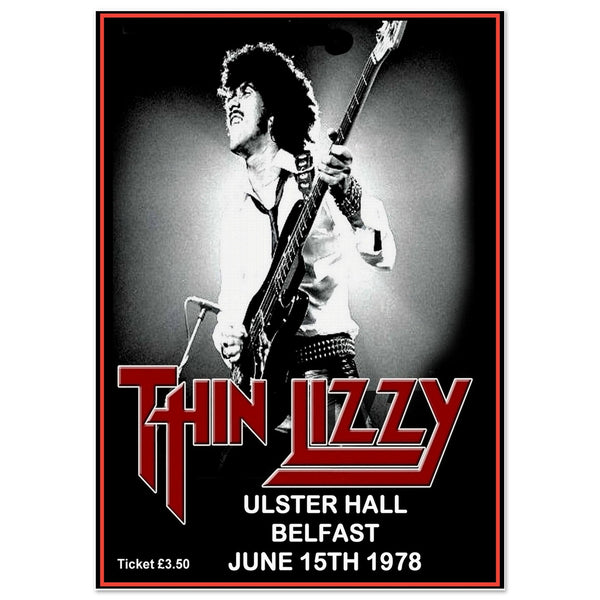 Thin Lizzy Ulster Hall Belfast 1978 Bad Reputation Tour Classic Semi-Glossy Paper Poster