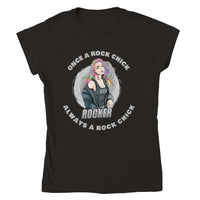 Once a Rock Chick Always a Rock Chick Classic Womens Crewneck T-shirt