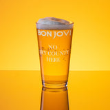 Bon Jovi No Dry County Here Shaker pint glass