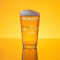 Bon Jovi No Dry County Here Shaker pint glass