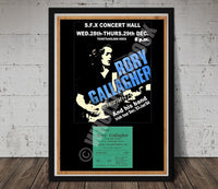 Rory Gallagher Vintage Concert Poster SFX Concert Hall Dublin 1983 + Ticket Reproduction Print