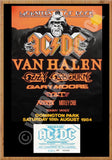 AC/DC Vintage Concert Poster Donington UK 1984 + Ticket Reproduction Print