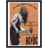AC/DC RDS Dublin 1982  Classic Semi-Glossy Paper Wooden Framed Poster