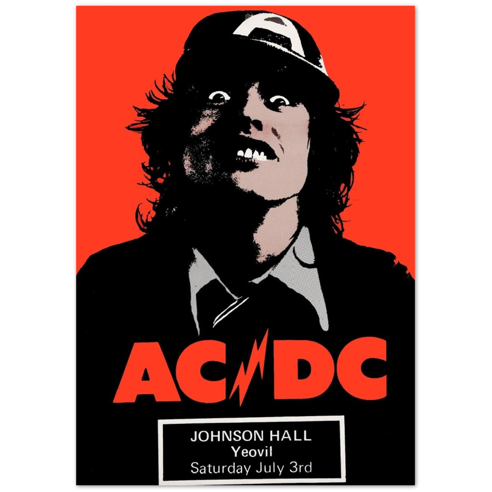 AC/DC Yeovil 1976 Premium Matte Paper Poster – WHOLE LOTTA ROCK