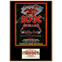 MONSTERS OF ROCK DONINGTON PARK UK 1991 WITH TICKET Classic Semi-Glossy Paper Poster