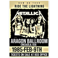 Metallica Agora Ballroom Chicago 1985 Classic Semi-Glossy Paper Poster (Legacy)