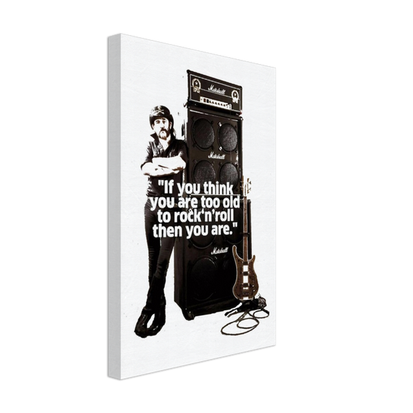 Lemmy Kilmister Poster with quote Thick Canvas