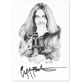 Cliff Burton Sketch with replica signature Classic Semi-Glossy Paper Poster (Legacy)