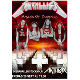 Metallica Concert Poster Solnahallen Stockholm 1986 Classic Semi-Glossy Paper Poster (Legacy)