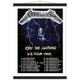 Metallica Ride The Lightning US Tour 1985 Premium Semi-Glossy Paper Poster & Hanger