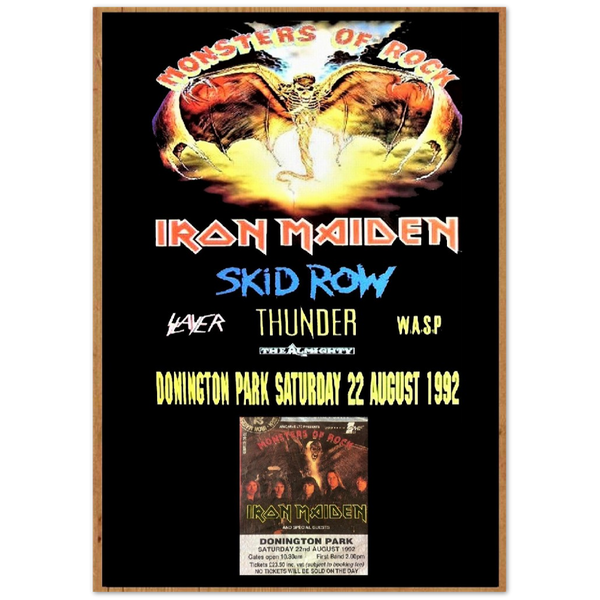 1992 monsters of rock MONSTERS OF ROCK DONINGTON PARK 1992 WITH TICKET Classic Semi-Glossy P – WHOLE LOTTA ROCK