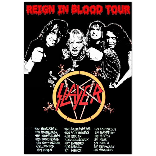 SLAYER REIGN IN BLOOD TOUR Classic Semi-Glossy Paper Poster
