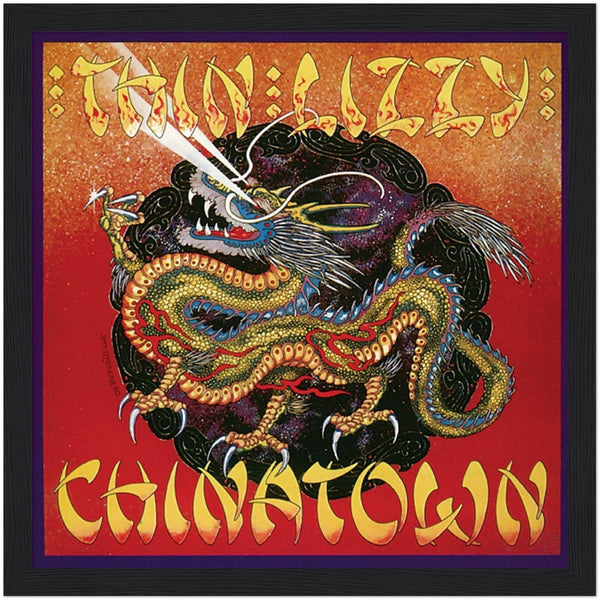Thin Lizzy Chinatown Album Cover Classic Semi-Glossy Paper Wooden Framed Poster