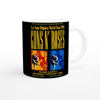 Guns N Roses Slane Castle Ireland 1992 White 11oz Ceramic Mug