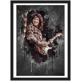 Rory Gallagher Abstract Art Print Classic Semi-Glossy Paper Wooden Framed Poster