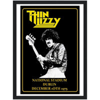 Thin Lizzy National Stadium Dublin 1975 Classic Semi-Glossy Paper Wooden Framed Poster