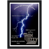 Thin Lizzy RDS Dublin 1983 Classic Semi-Glossy Paper Wooden Framed Poster