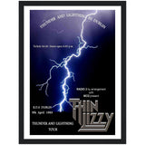 Thin Lizzy RDS Dublin 1983 Classic Semi-Glossy Paper Wooden Framed Poster