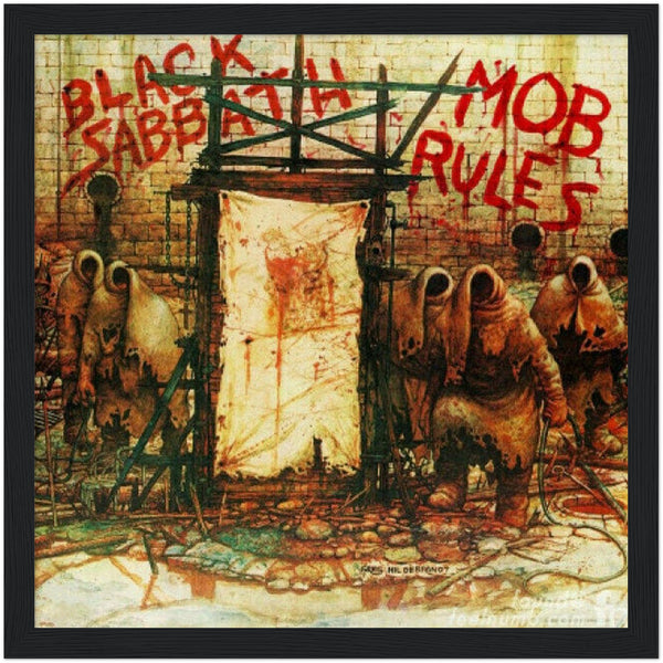 Black Sabbath Mob Rules Album Cover Classic Semi-Glossy Paper Wooden Framed Poster
