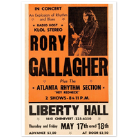 Rory Gallagher Liberty Hall 1971 Classic Semi-Glossy Paper Poster