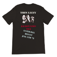 Thin Lizzy Ulster Hall Belfast 1978 Bad Reputation Tour Replica Premium Unisex Crewneck T-shirt