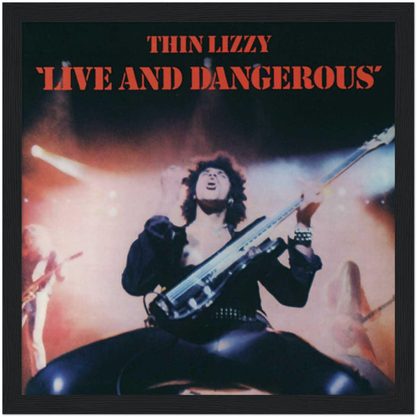Thin Lizzy Live And Dangerous Album Cover Classic Semi-Glossy Paper Wooden Framed Poster