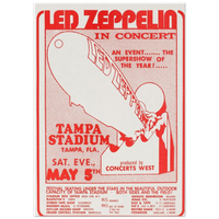 Led Zeppelin Tampa Stadium 1973 Premium Matte Paper Poster