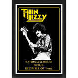 Thin Lizzy National Stadium Dublin 1975 Classic Semi-Glossy Paper Wooden Framed Poster