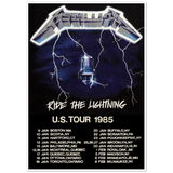 METALLICA RIDE THE LIGHTNING US TOUR 1985 Classic Semi-Glossy Paper Poster