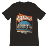 Saxon Denim And Leather Tour 1981 Premium Unisex Crewneck T-shirt