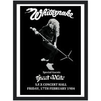 Whitesnake SFX Dublin 1984 Classic Semi-Glossy Paper Wooden Framed Poster