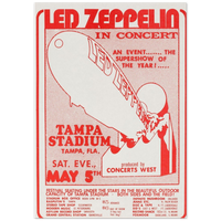 Led Zeppelin Tampa Stadium 1973 Premium Matte Paper Poster