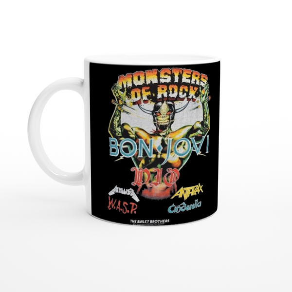 Monsters Of Rock Donington Park UK 1987 White 11oz Ceramic Mug