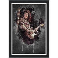 Rory Gallagher Abstract Art Print Classic Semi-Glossy Paper Wooden Framed Poster