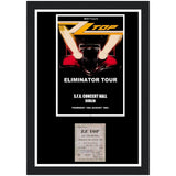 ZZ TOP SFX CONCERT HALL DUBLIN 1983 Classic Semi-Glossy Paper Wooden Framed Poster