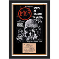 Slayer Top Hat Dublin 1988 Classic Semi-Glossy Paper Wooden Framed Poster