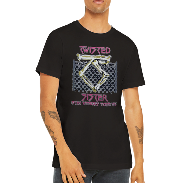 Twisted Sister Stay Hungry Tour 1985 Premium Unisex Crewneck T-shirt