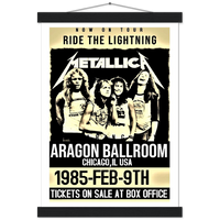 Metallica Agora Ballroom Chicago 1985 Premium Semi-Glossy Paper Poster & Hanger