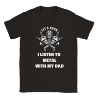 I Listen To Metal Classic Kids Crewneck T-shirt