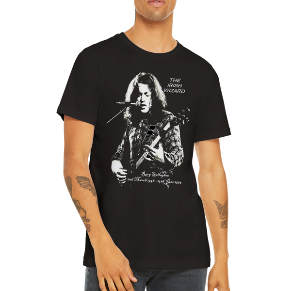 Rory Gallagher The Irish Wizard Tribute Premium Unisex Crewneck T-shirt