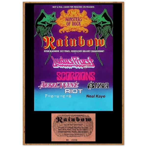 MONSTERS OF ROCK DONINGTON PARK UK 1980 WITH TICKET Classic Semi-Glossy Paper Poster
