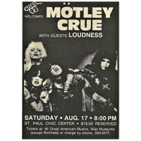 Motley Crue ST Paul Civic Center 1985 Classic Semi-Glossy Paper Poster (Legacy)