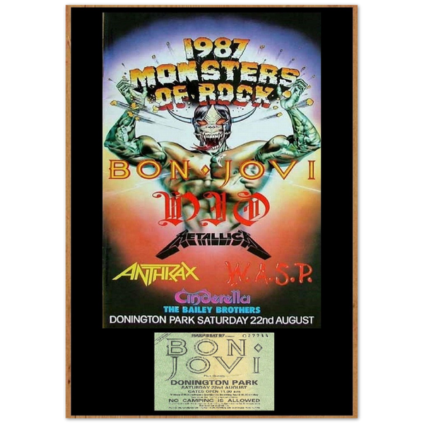 1987 monsters of rock MONSTERS OF ROCK DONINGTON PARK UK 1987 WITH TICKET Classic Semi-Gloss – WHOLE LOTTA ROCK