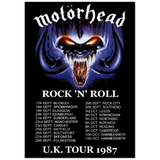 MOTORHEAD ROCK N ROLL UK TOUR 1987 Classic Semi-Glossy Paper Poster